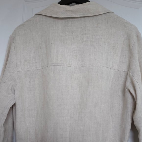 St Michael's Terylene Linen safari utility jacket belted 42 - Picture 6 of 11